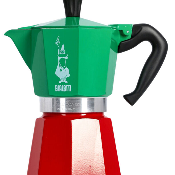 Cafetiera de voiaj Bialetti Moka Express Italia 6TZ - grn/red