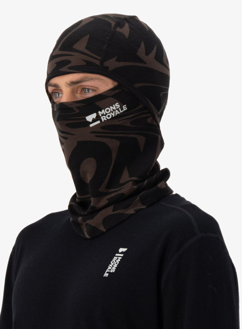 Cagula Mons Royale Santa Rosa Merino Flex 200 Balaclava - signal lost cedar preţ