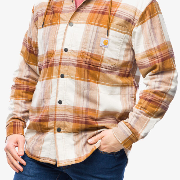 Cumpăra Camasa Carhartt Flannel Sherpa-Lined Hooded Shirt Jac - carhartt brown