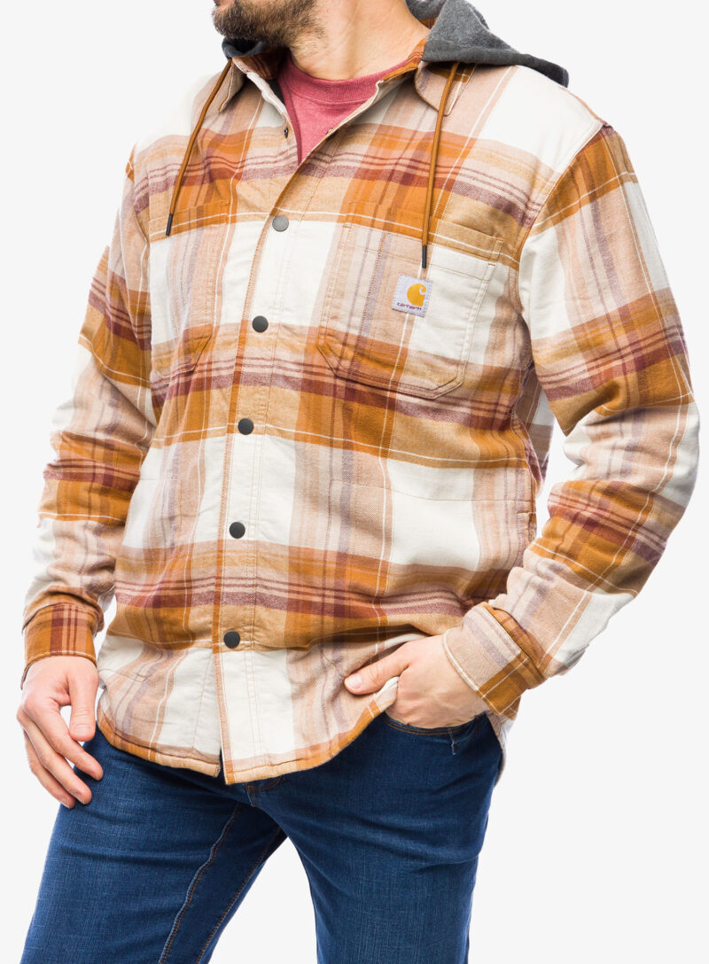 Cumpăra Camasa Carhartt Flannel Sherpa-Lined Hooded Shirt Jac - carhartt brown