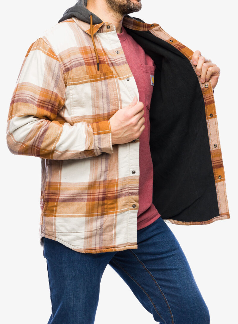 Preţ Camasa Carhartt Flannel Sherpa-Lined Hooded Shirt Jac - carhartt brown