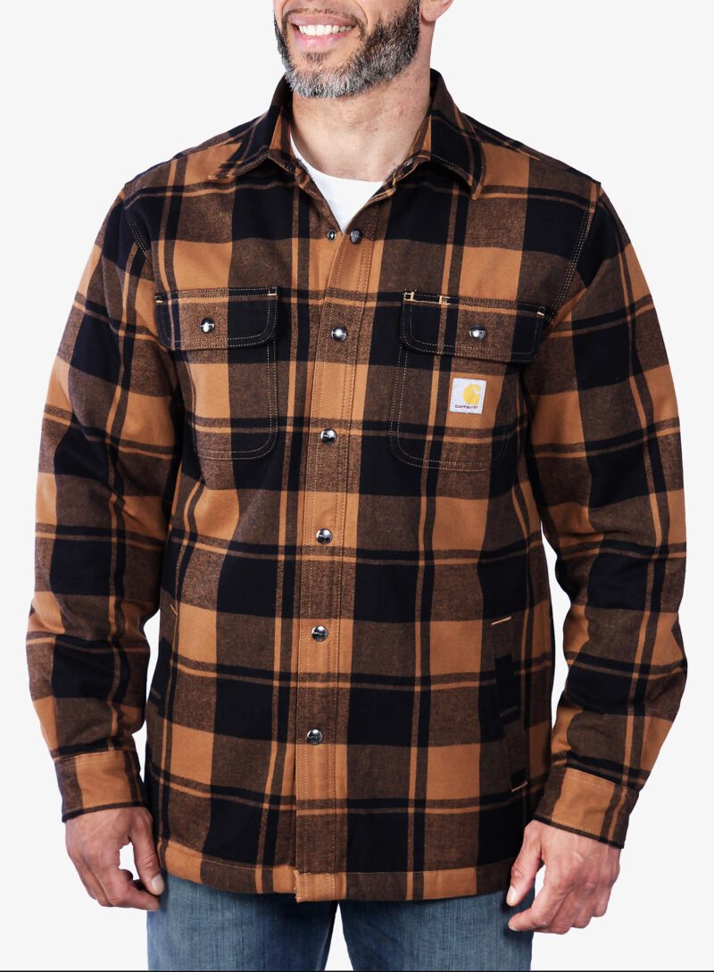 Cămaşă Carhartt Flannel Sherpa-Lined Shirt Jac - carhartt brown