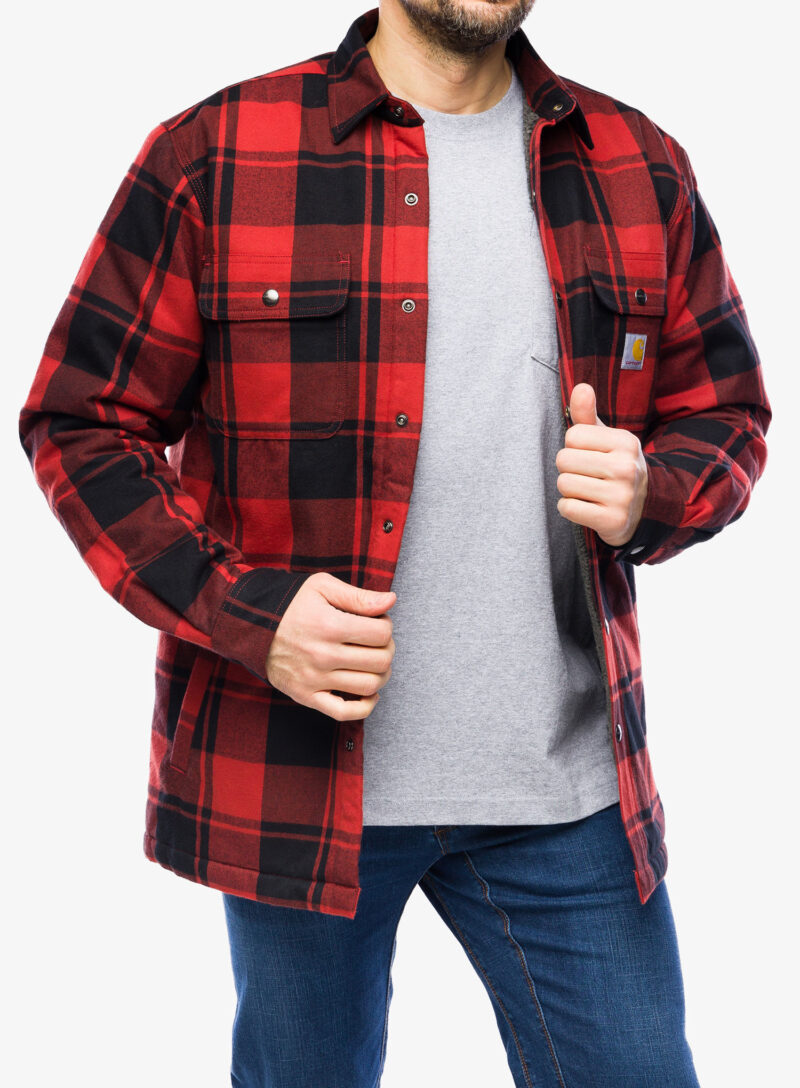 Cumpăra Camasa Carhartt Flannel Sherpa-Lined Shirt Jac - red ochre