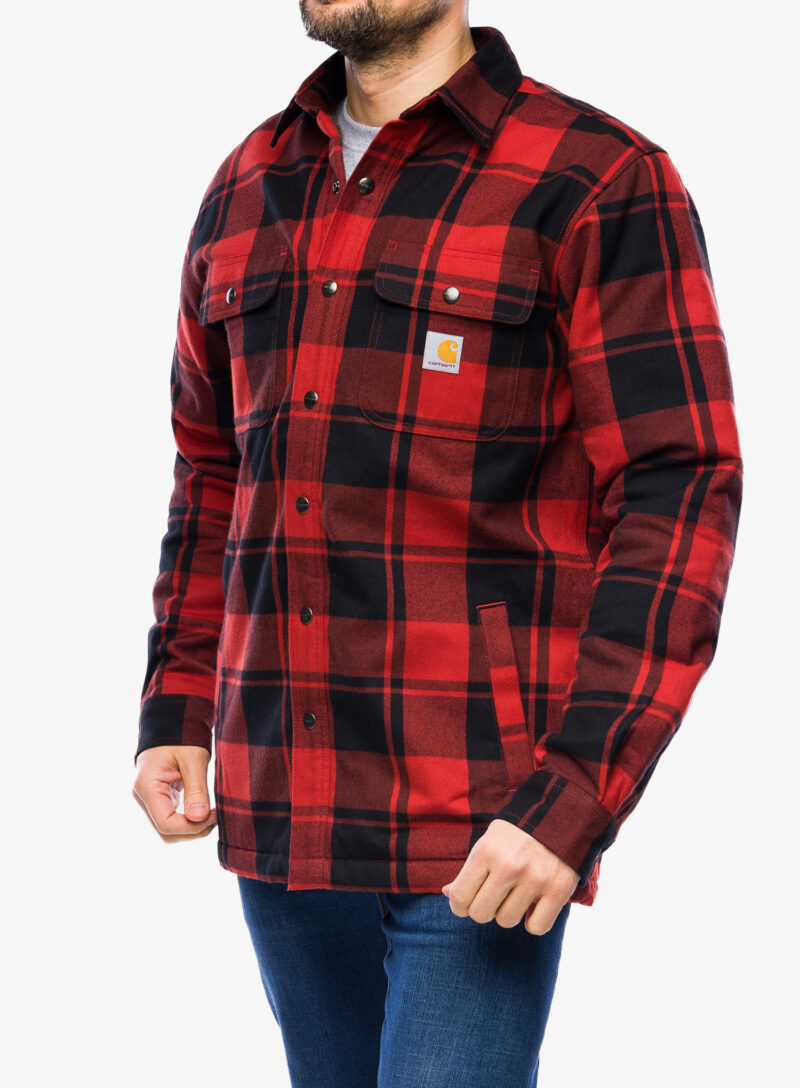 Camasa Carhartt Flannel Sherpa-Lined Shirt Jac - red ochre