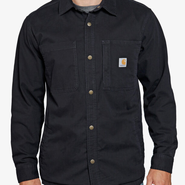 Cămaşă Carhartt Fleece Lined Snap Front Shirt Jac - black