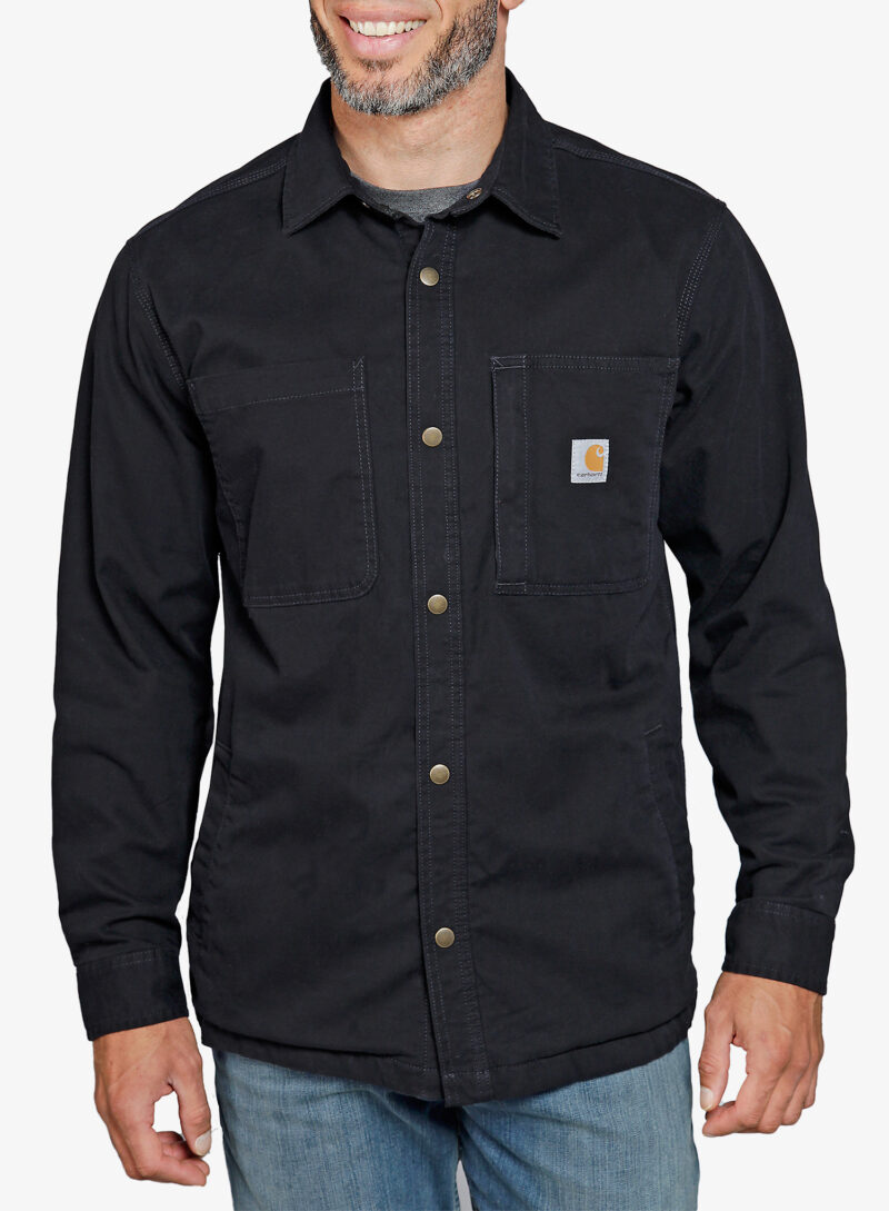 Cămaşă Carhartt Fleece Lined Snap Front Shirt Jac - black