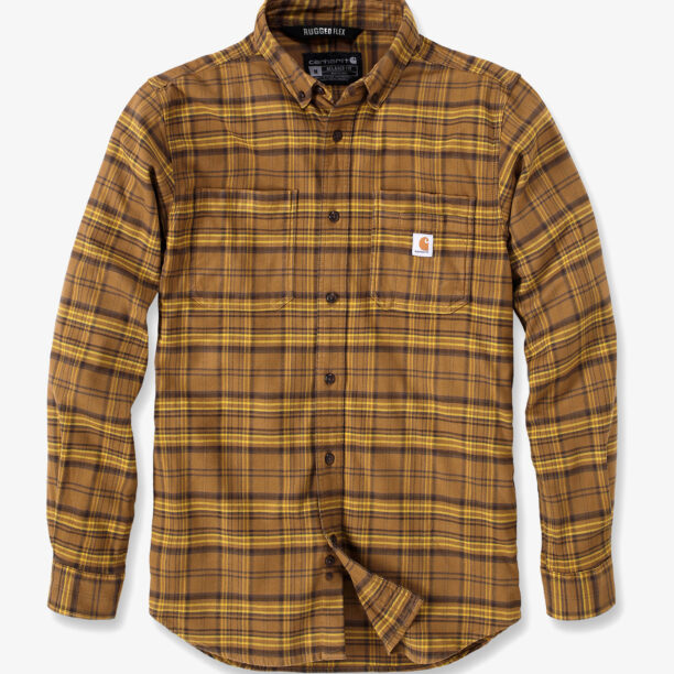 Cămaşă Carhartt Midweight Flannel L/S Plaid Shirt - oak brown