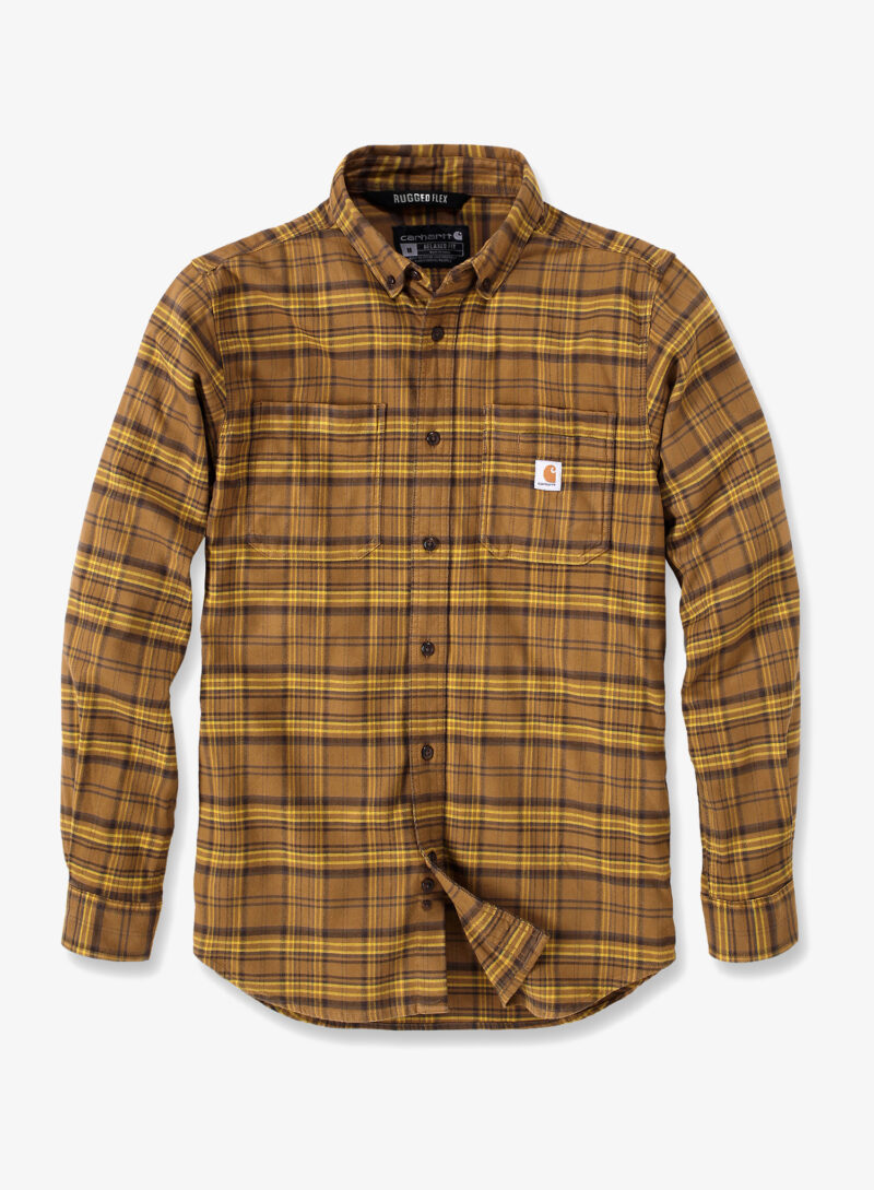 Cămaşă Carhartt Midweight Flannel L/S Plaid Shirt - oak brown