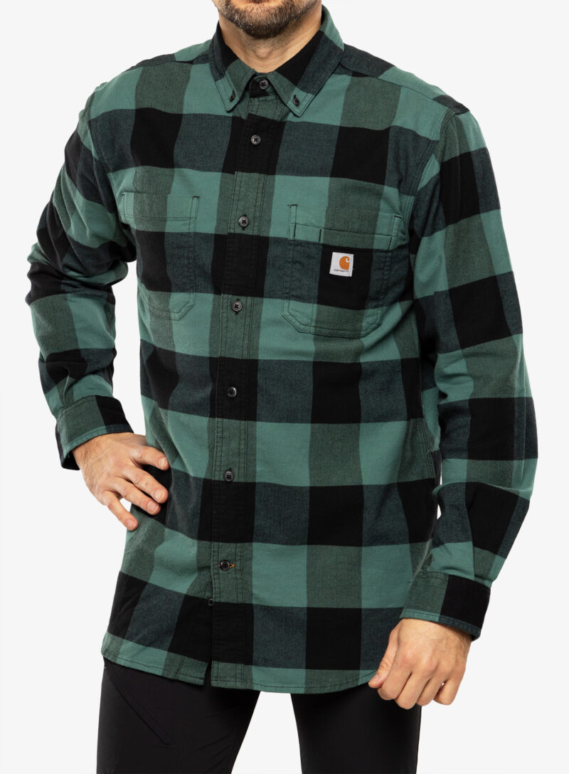 Preţ Cămaşă Carhartt Midweight Flannel L/S Plaid Shirt - slate green