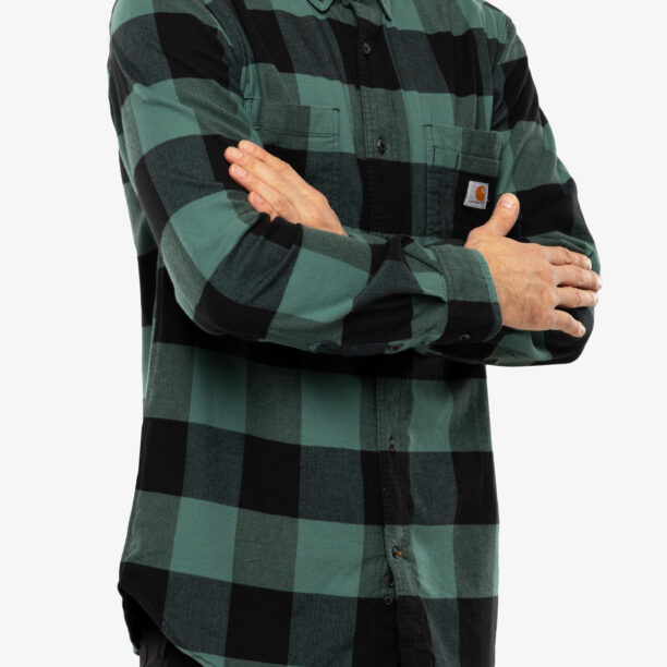 Cămaşă Carhartt Midweight Flannel L/S Plaid Shirt - slate green