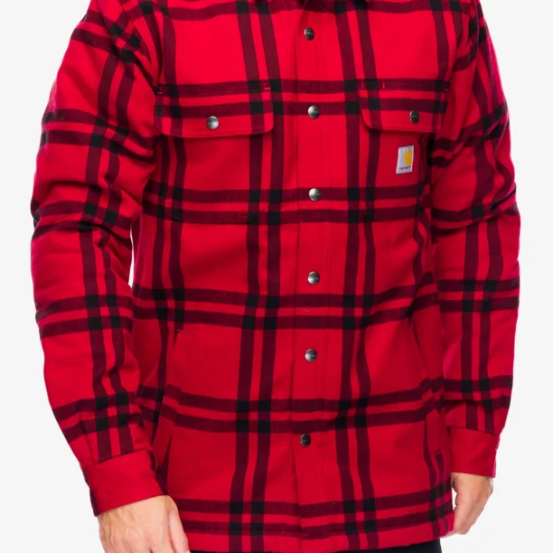 Cămaşă Carhartt Roane Hooded Shirt Jac - crabapple