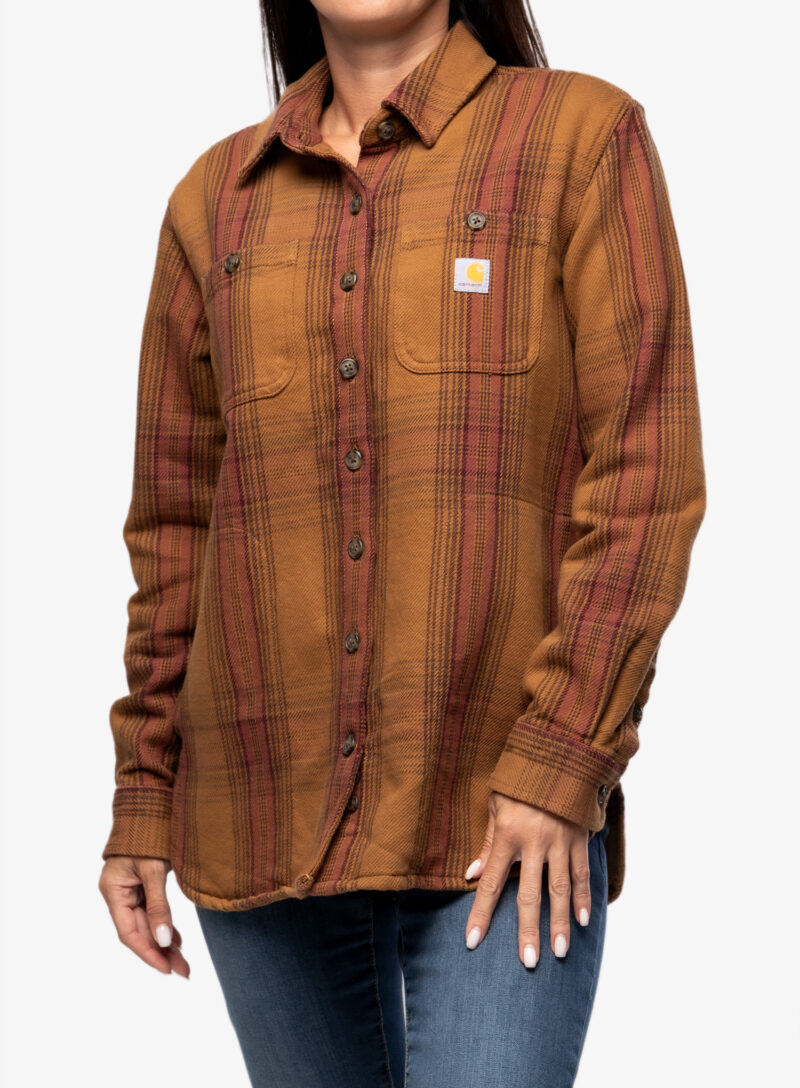 Original Camasa Carhartt Twill L/S Plaid Shirt - carhartt brown