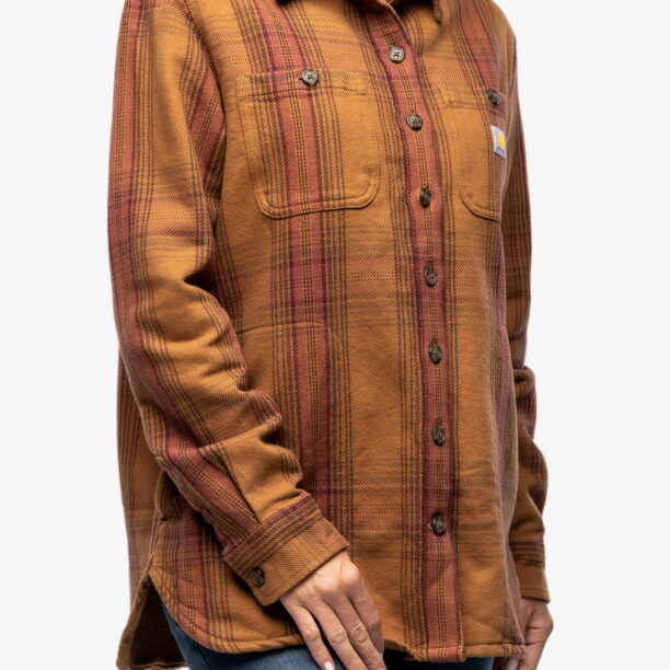 Camasa Carhartt Twill L/S Plaid Shirt - carhartt brown