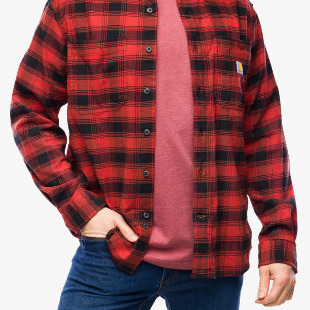 Cumpăra Camasa Cartartt Flannel L/S Plaid Shirt - red ochre