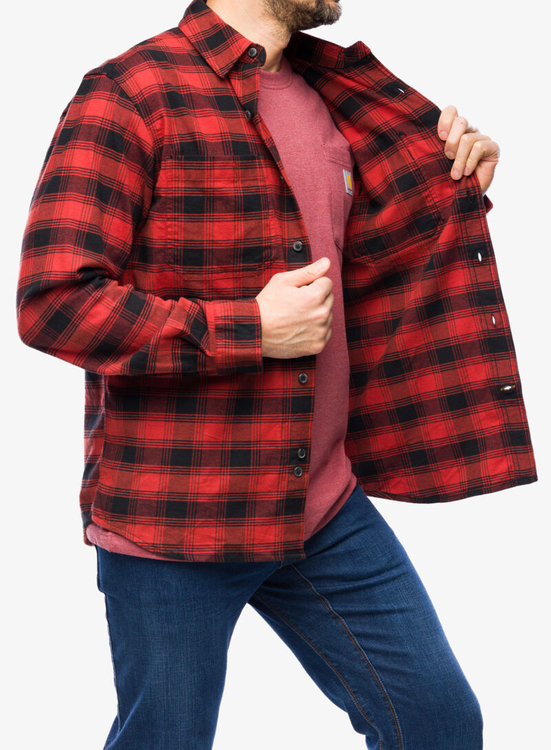 Original Camasa Cartartt Flannel L/S Plaid Shirt - red ochre