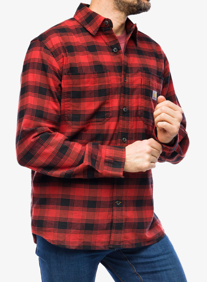 Camasa Cartartt Flannel L/S Plaid Shirt - red ochre