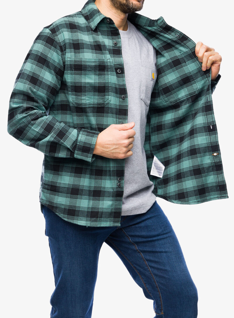 Original Camasa Cartartt Flannel L/S Plaid Shirt - sea pine