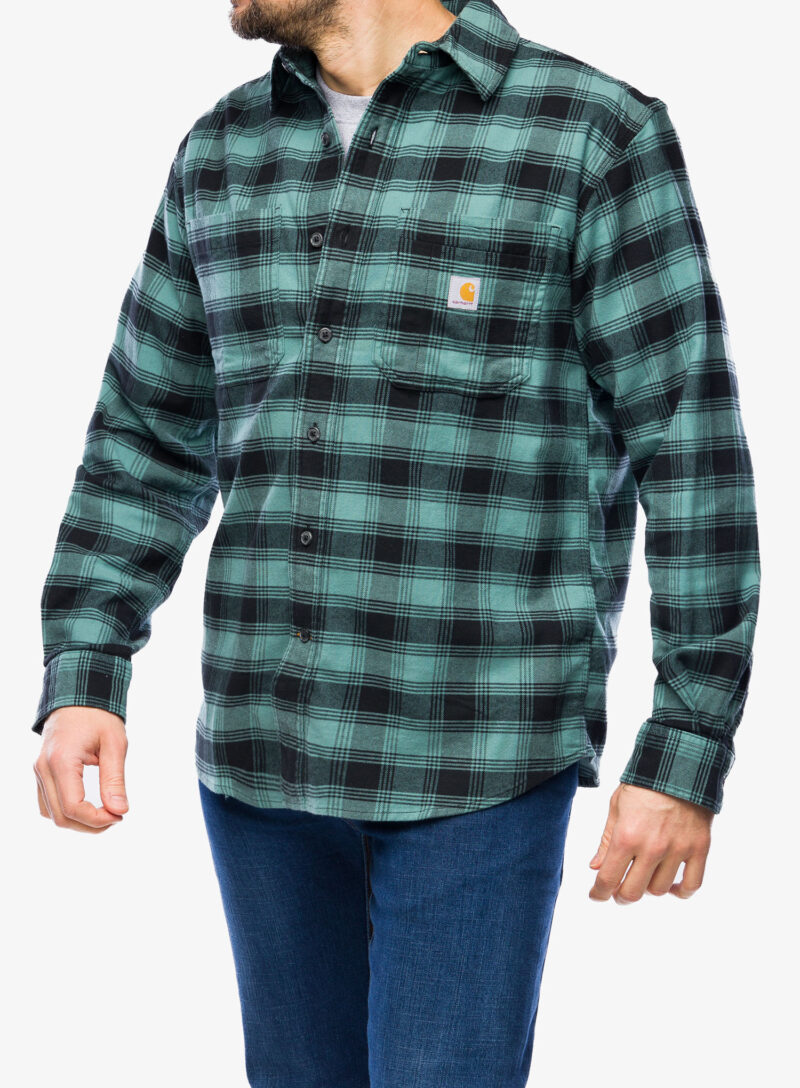 Camasa Cartartt Flannel L/S Plaid Shirt - sea pine