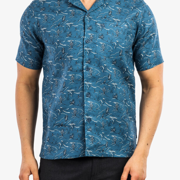 Camasa Craghoppers NosiBotanical Hula S/S - poseidon blue print