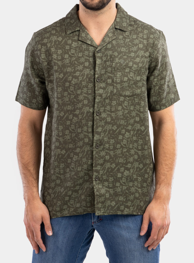 Camasa Craghoppers NosiBotanical Pasport S/S Shirt - parka green print