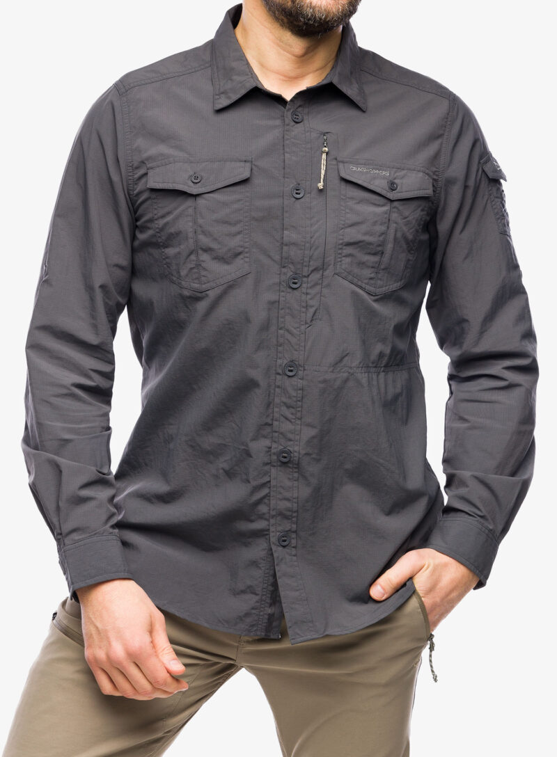 Camasa Craghoppers NosiLife Adventure LS Shirt III - black pepper