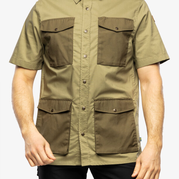 Camasa Fjallraven Raven Shirt S/S - green/laurel green