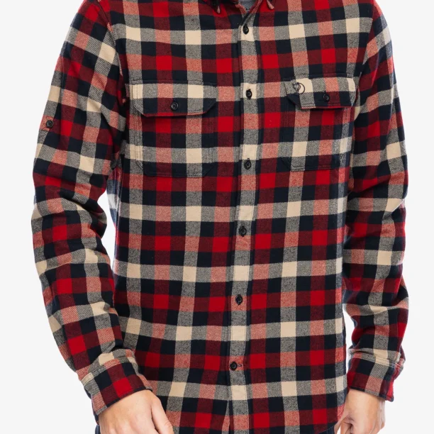 Camasa Fjallraven Skog Shirt - dark navy/red