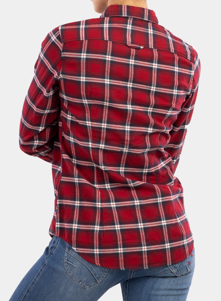 Camasa femei Fjallraven Ovik Flannel Shirt - deep red - imagine 6