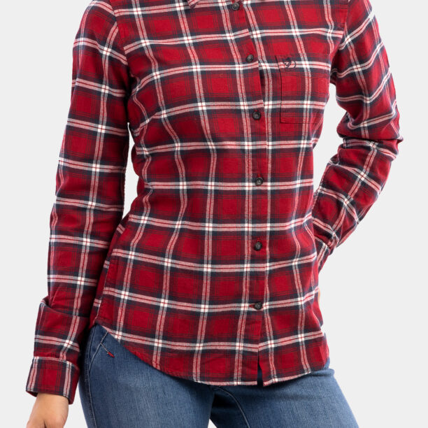 Camasa femei Fjallraven Ovik Flannel Shirt - deep red