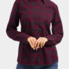 Camasa sport femei Black Diamond Serenity LS Flannel Shirt - bordeaux/vermillion plaid