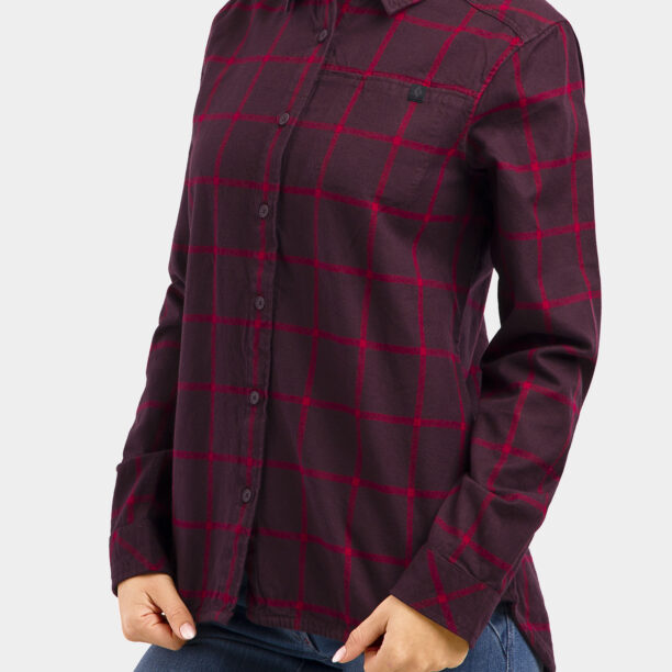 Preţ Camasa sport femei Black Diamond Serenity LS Flannel Shirt - bordeaux/vermillion plaid