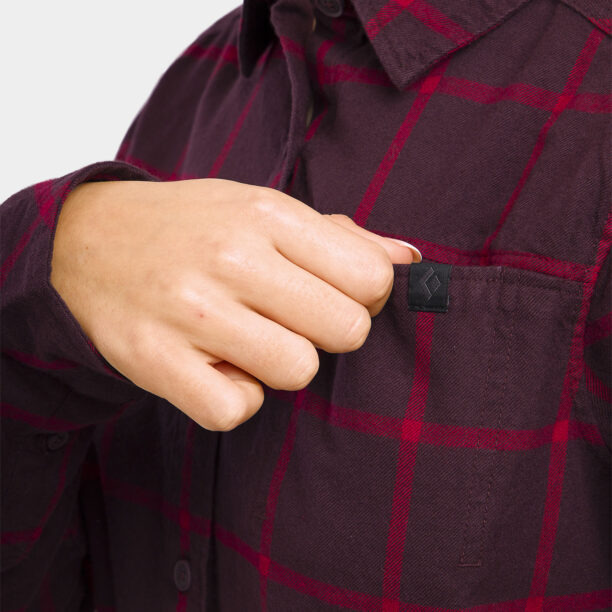 Original Camasa sport femei Black Diamond Serenity LS Flannel Shirt - bordeaux/vermillion plaid