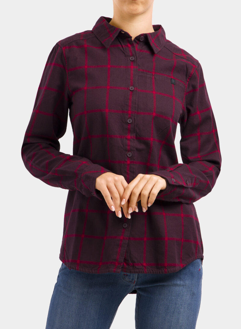 Camasa sport femei Black Diamond Serenity LS Flannel Shirt - bordeaux/vermillion plaid