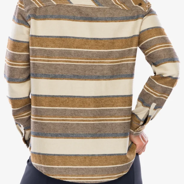 Camasa sport femei Royal Robbins Clouds Rest Hemp LS - bistre pacific crest stripe preţ