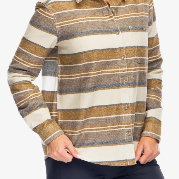 Cumpăra Camasa sport femei Royal Robbins Clouds Rest Hemp LS - bistre pacific crest stripe