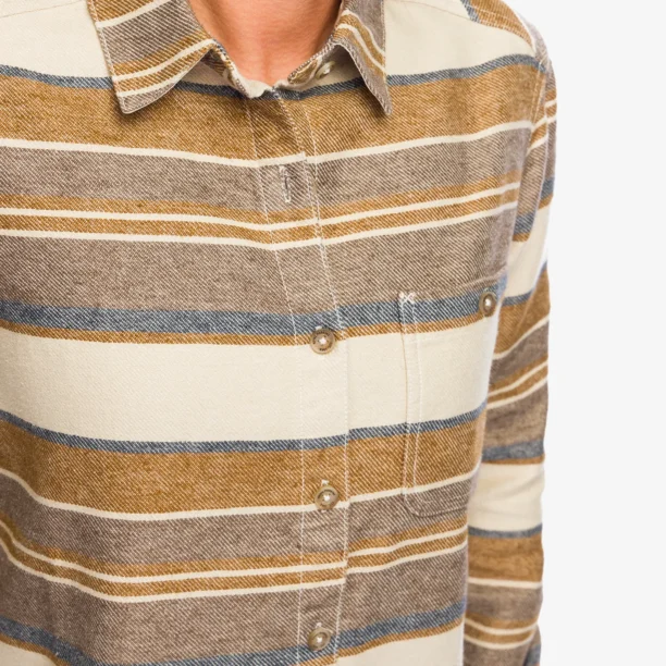 Original Camasa sport femei Royal Robbins Clouds Rest Hemp LS - bistre pacific crest stripe