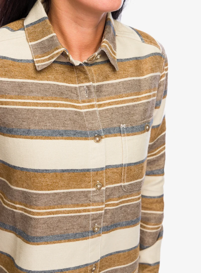 Original Camasa sport femei Royal Robbins Clouds Rest Hemp LS - bistre pacific crest stripe