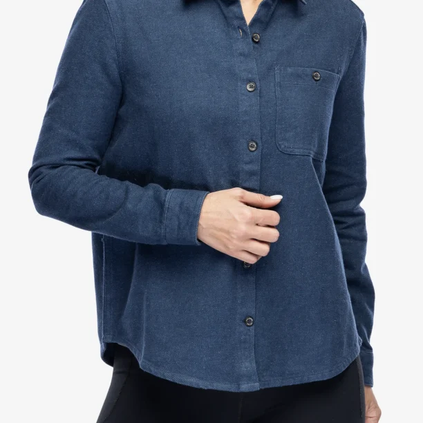 Camasa sport femei Royal Robbins Clouds Rest Hemp LS - deep blue htr