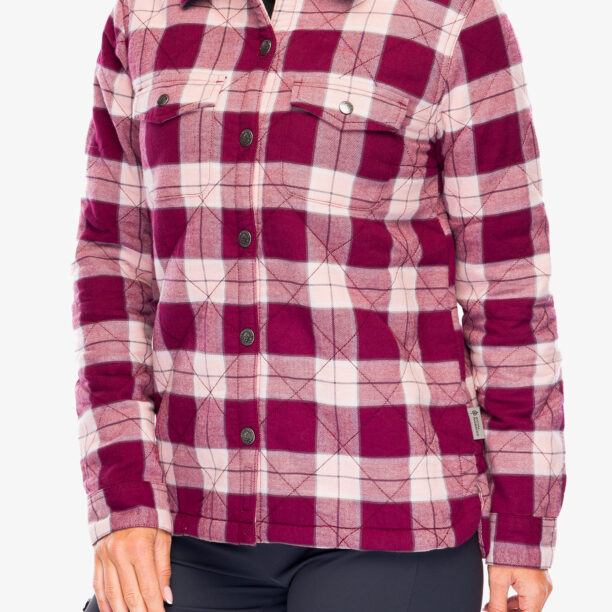 Camasa sport femei Royal Robbins Snowcap Lined Flannel LS - burnt grape runyon pld