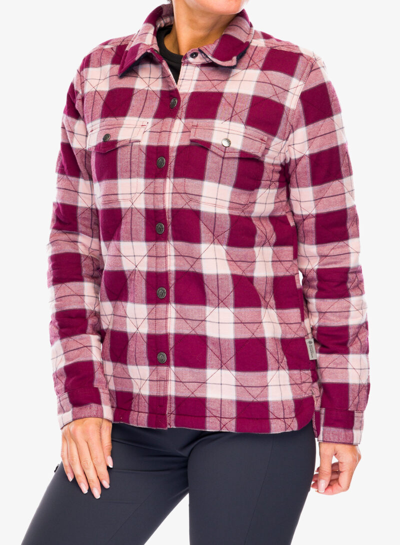 Camasa sport femei Royal Robbins Snowcap Lined Flannel LS - burnt grape runyon pld