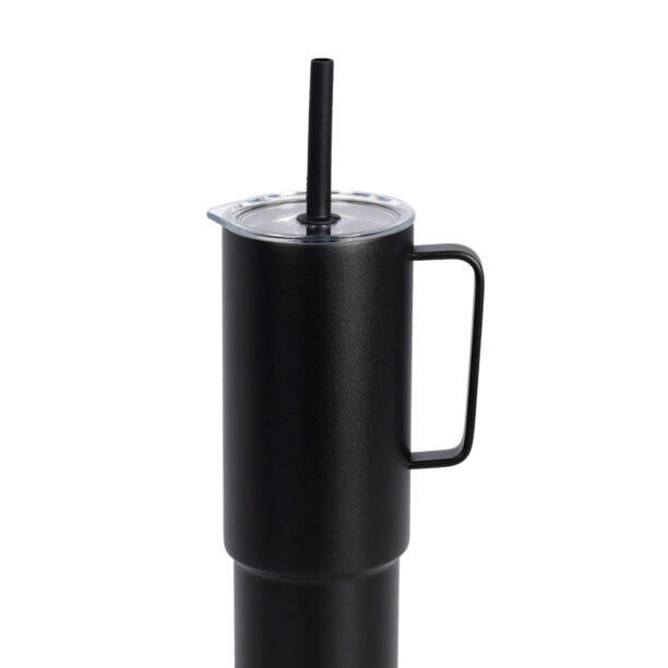 Cană de voiaj MiiR All Day Straw Cup - black