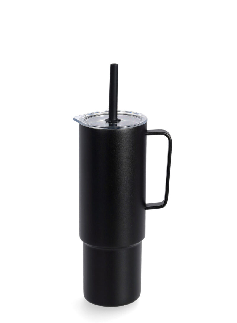 Cană de voiaj MiiR All Day Straw Cup - black