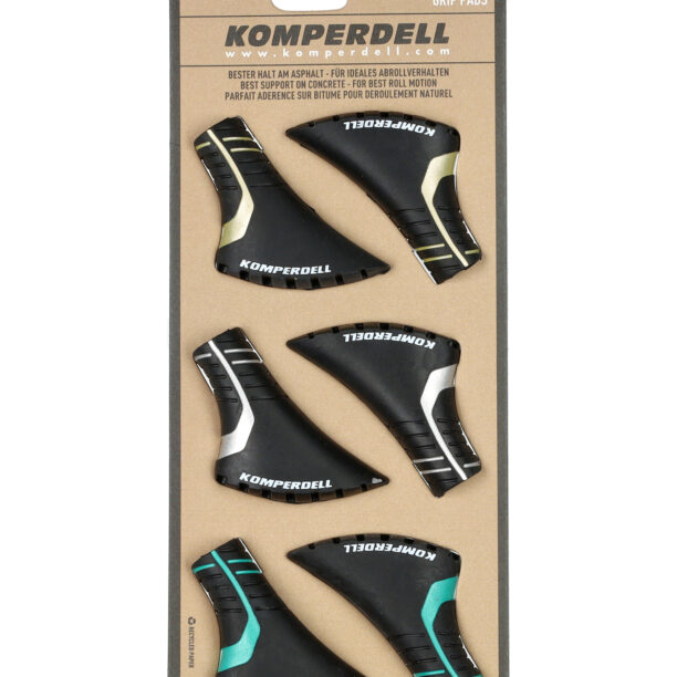 Capete pentru bețe Komperdell Nordic Walking Pad 3Pack - black/gold/silver/mint