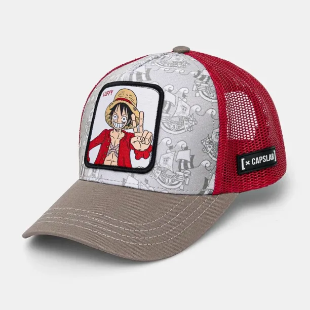 Capslab șapcă de baseball pentru copii One Piece Capslab Trucker culoarea gri