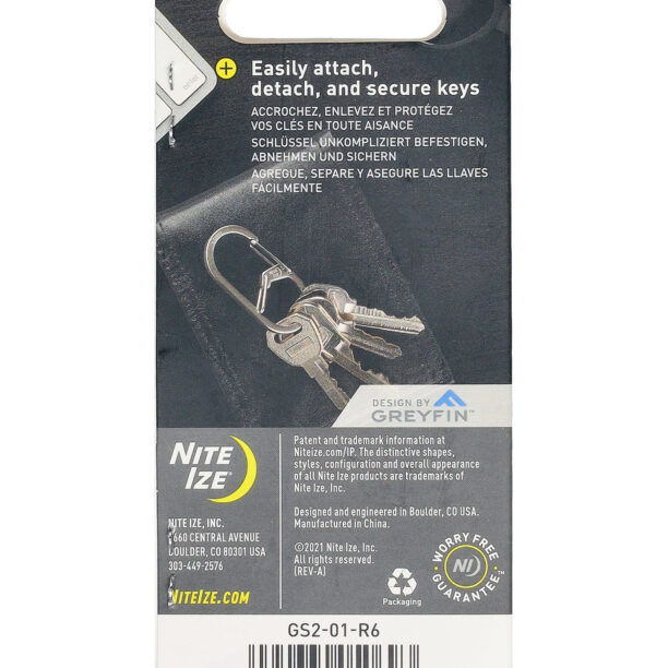 Original Carabina Nite Ize G-Series Dual Chamber Carabiner 2  - black