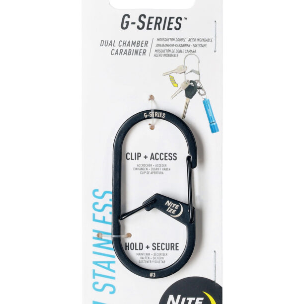 Preţ Carabina Nite Ize G-Series Dual Chamber Carabiner 3 - black