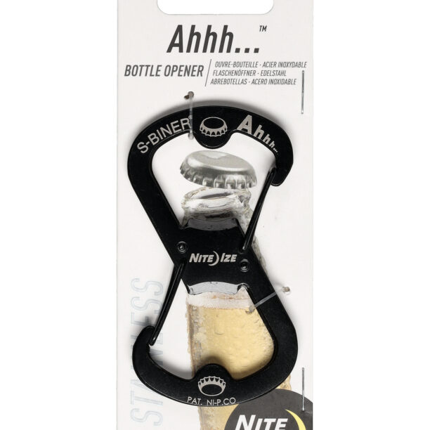 Carabina Nite Ize S-Biner Ahhh Bottle Opener - black preţ