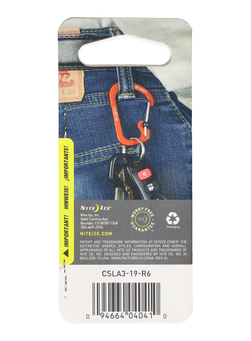 Original Carabina Nite Ize SlideLock Carabiner Aluminum 3 - orange