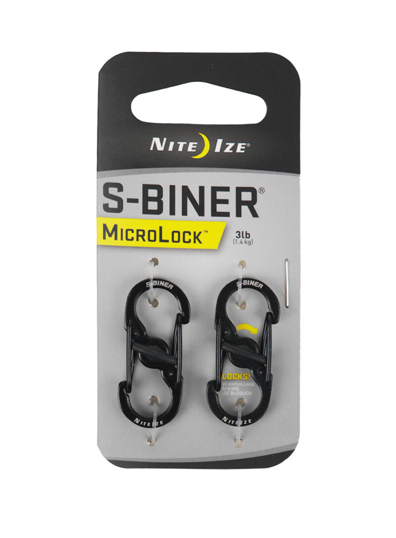 Carabina chei Nite Ize S-Biner MicroLock 2Pack - black