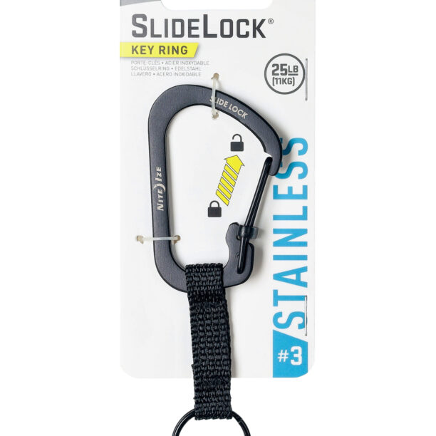 Preţ Carabina chei Nite Ize SlideLock Key Ring 3  - black